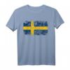 SCHWEDEN Flagge Damen Herren Kinder T-Shirt - Klassisch geschnitten, doppelt genähter Saum, perfektes Fan- und Souvenir-Shirt