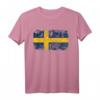 SCHWEDEN Flagge Damen Herren Kinder T-Shirt - Klassisch geschnitten, doppelt genähter Saum, perfektes Fan- und Souvenir-Shirt