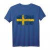 SCHWEDEN Flagge Damen Herren Kinder T-Shirt - Klassisch geschnitten, doppelt genähter Saum, perfektes Fan- und Souvenir-Shirt
