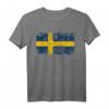 SCHWEDEN Flagge Damen Herren Kinder T-Shirt - Klassisch geschnitten, doppelt genähter Saum, perfektes Fan- und Souvenir-Shirt