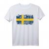 SCHWEDEN Flagge Damen Herren Kinder T-Shirt - Klassisch geschnitten, doppelt genähter Saum, perfektes Fan- und Souvenir-Shirt