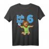 Kinder Sechster Geburtstag T-Shirt mit Löwe und Basketball - Für kleine Geburtstagskinder, die Sport und Löwen lieben