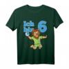 Kinder Sechster Geburtstag T-Shirt mit Löwe und Basketball - Für kleine Geburtstagskinder, die Sport und Löwen lieben