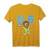 Kinder Sechster Geburtstag T-Shirt mit Löwe und Basketball - Für kleine Geburtstagskinder, die Sport und Löwen lieben