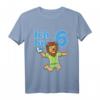 Kinder Sechster Geburtstag T-Shirt mit Löwe und Basketball - Für kleine Geburtstagskinder, die Sport und Löwen lieben