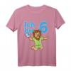 Kinder Sechster Geburtstag T-Shirt mit Löwe und Basketball - Für kleine Geburtstagskinder, die Sport und Löwen lieben