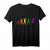 Regenbogen Evolution Handball T-Shirt – Perfektes Geschenk für Handballspieler, Trainer und Fans für Weihnachten, Geburtstag oder Training