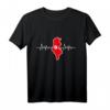 Tunesische Flagge Herzschlag T-Shirt - Perfektes Geschenk für Fans bei Weihnachten, Geburtstag & Sportveranstaltungen