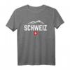 SCHWEIZ Flagge Berge T-Shirt für Damen, Herren & Kinder – Klassisch geschnitten, langlebig mit doppelt genähtem Saum