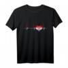 Kroatien Herz Kroate Herzschlag EKG Puls T-Shirt – Stolz auf kroatische Kultur & Wurzeln für Kroatien-Fans & Familie
