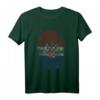 Kroatien Flagge Fingerabdruck T-Shirt – Cooles Geschenk für Kroatien-Fans zu Weihnachten, Geburtstag oder Sportevents
