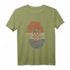 Kroatien Flagge Fingerabdruck T-Shirt – Cooles Geschenk für Kroatien-Fans zu Weihnachten, Geburtstag oder Sportevents