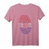 Kroatien Flagge Fingerabdruck T-Shirt – Cooles Geschenk für Kroatien-Fans zu Weihnachten, Geburtstag oder Sportevents