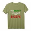 Lustiges Gym T-Shirt 'Von Salat schrumpft der Bizeps' – Perfekt für Fitness- und Bodybuilding-Fans als Motivations- und Geschenkidee