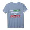 Lustiges Gym T-Shirt 'Von Salat schrumpft der Bizeps' – Perfekt für Fitness- und Bodybuilding-Fans als Motivations- und Geschenkidee