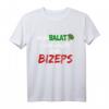 Lustiges Gym T-Shirt 'Von Salat schrumpft der Bizeps' – Perfekt für Fitness- und Bodybuilding-Fans als Motivations- und Geschenkidee