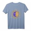 Himmelskörper T-Shirt für Astronomie, Hexen & Wicca - Boho Halbmond, Sonne & Sternen Design für Mystik- und Kristall-Liebhaber