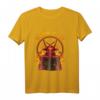 Lustiges Satanisches Ziege Langarmshirt mit Pentagramm – Gothic, Emo & Halloween Geschenk für Buch- und Satanismus-Fans
