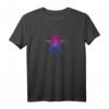 Bisexuelle Katze mit Pentagramm & heidnischer Hexe - Boho Floral T-Shirt in Bi Pride Farben für Wicca, Heiden & Katzenliebhaber