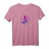 Bisexuelle Katze mit Pentagramm & heidnischer Hexe - Boho Floral T-Shirt in Bi Pride Farben für Wicca, Heiden & Katzenliebhaber