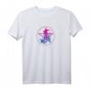 Bisexuelle Katze mit Pentagramm & heidnischer Hexe - Boho Floral T-Shirt in Bi Pride Farben für Wicca, Heiden & Katzenliebhaber