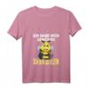 Damen Nicht Dick, Sondern Zu Klein Witziges Hummel Geschenk T-Shirt mit V-Ausschnitt – Humorvolles Shirt für mollige Frauen