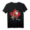 Canada Hockey Player Unicorn T-Shirt – Lustiges, klassisches Eishockeyshirt mit kanadischer Flagge für Damen, Herren, Kinder & Kleinkinder