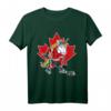 Canada Hockey Player Unicorn T-Shirt – Lustiges, klassisches Eishockeyshirt mit kanadischer Flagge für Damen, Herren, Kinder & Kleinkinder