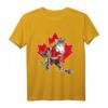Canada Hockey Player Unicorn T-Shirt – Lustiges, klassisches Eishockeyshirt mit kanadischer Flagge für Damen, Herren, Kinder & Kleinkinder