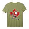 Canada Hockey Player Unicorn T-Shirt – Lustiges, klassisches Eishockeyshirt mit kanadischer Flagge für Damen, Herren, Kinder & Kleinkinder