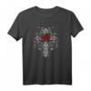 Buntes Gothic-Kreuz und Rose T-Shirt - Schönes Design für Festival, Rave, Emo & religiöse Anlässe, Geschenk für Freunde