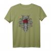 Buntes Gothic-Kreuz und Rose T-Shirt - Schönes Design für Festival, Rave, Emo & religiöse Anlässe, Geschenk für Freunde
