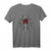 Buntes Gothic-Kreuz und Rose T-Shirt - Schönes Design für Festival, Rave, Emo & religiöse Anlässe, Geschenk für Freunde