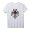 Buntes Gothic-Kreuz und Rose T-Shirt - Schönes Design für Festival, Rave, Emo & religiöse Anlässe, Geschenk für Freunde