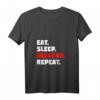Damen Hula Hoop Tank Top - EAT SLEEP HULLERN REPEAT für Anfänger und Fitnessfans, perfekt zum Abnehmen und Hulatraining