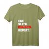 Damen Hula Hoop Tank Top - EAT SLEEP HULLERN REPEAT für Anfänger und Fitnessfans, perfekt zum Abnehmen und Hulatraining