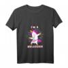 Damen I am a hulacorn Hula Hoop Einhorn Hullern T-Shirt mit V-Ausschnitt – Lustiges Fitness-Outfit für Hula Hoop Kurse