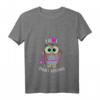 Damen I Love Smart Hoop—Eulen Hula Hullern Hoop Dance Fitness T-Shirt mit V-Ausschnitt, Trendiges Geschenk für Hula Hoop Fans und Fitness Liebhaberinnen