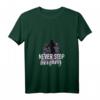 Damen Never Stop Hooping Hullern Hula Reifen T-Shirt mit V-Ausschnitt – Motivationsshirt für Fitness, Abnehmen & Balance-Training für Frauen und Mädchen