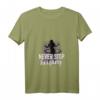 Damen Never Stop Hooping Hullern Hula Reifen T-Shirt mit V-Ausschnitt – Motivationsshirt für Fitness, Abnehmen & Balance-Training für Frauen und Mädchen