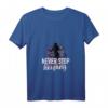 Damen Never Stop Hooping Hullern Hula Reifen T-Shirt mit V-Ausschnitt – Motivationsshirt für Fitness, Abnehmen & Balance-Training für Frauen und Mädchen