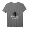 Damen Never Stop Hooping Hullern Hula Reifen T-Shirt mit V-Ausschnitt – Motivationsshirt für Fitness, Abnehmen & Balance-Training für Frauen und Mädchen