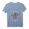 Damen Bulldogge Achtung Huller Alarm Huler Tanz Hoop Fitness T-Shirt mit V-Ausschnitt – Perfektes Geschenk für Tier- und Fitnessliebhaberinnen