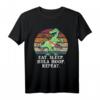 Eat Sleep Hula Hoop Repeat Dinosaurier Hulaciraptor T-Shirt – Lustiges Sport- und Hula Hoop Fan Shirt