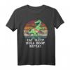 Eat Sleep Hula Hoop Repeat Dinosaurier Hulaciraptor T-Shirt – Lustiges Sport- und Hula Hoop Fan Shirt