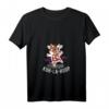 Damen Süße Kuh Hula Hoop T-Shirt mit V-Ausschnitt – Lustiges Fitness-Design, Perfekt als Geschenk für Kuh- und Hula Hoop Fans