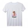 Damen Süße Kuh Hula Hoop T-Shirt mit V-Ausschnitt – Lustiges Fitness-Design, Perfekt als Geschenk für Kuh- und Hula Hoop Fans