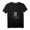 Damen Hula Hoop Sport Outfit mit Keep Calm and Hula Hoop Spruch – Fitness T-Shirt mit V-Ausschnitt für Workout, Abnehmen & Geschenkideen