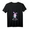 Damen Hase Hullern Huler Hula Tanz Sport Hoop Fitness T-Shirt mit V-Ausschnitt – Lustiges Fitness-Shirt für Hula Hoop Fans und Tierliebhaberinnen