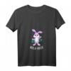 Damen Hase Hullern Huler Hula Tanz Sport Hoop Fitness T-Shirt mit V-Ausschnitt – Lustiges Fitness-Shirt für Hula Hoop Fans und Tierliebhaberinnen